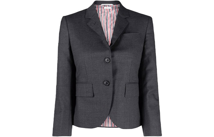 Order (W) 톰 브라운 싱글브레스트 숏 블레이저 다크 그레이 FBC010V-00626-025