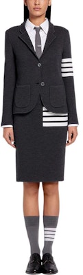 (W) Falda Ajustada de Punto Gris 4-Bar Stripes de Thom Browne FKK061-A00014-025 Lookbook (W) Falda Ajustada de Punto Gris 4-Bar Stripes de Thom Browne FKK061-A00014-025