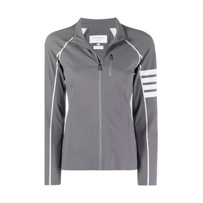 (Women) Thom Browne Slim Fit 4-Bar Zip Jacket Light Grey SS22 FJA003A-06753-035