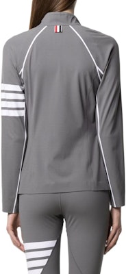 (W) トム ブラウン スリムフィット 4本ライン ジップジャケット ライトグレー SS22 FJA003A-06753-035 Lookbook (W) トム ブラウン スリムフィット 4本ライン ジップジャケット ライトグレー SS22 FJA003A-06753-035