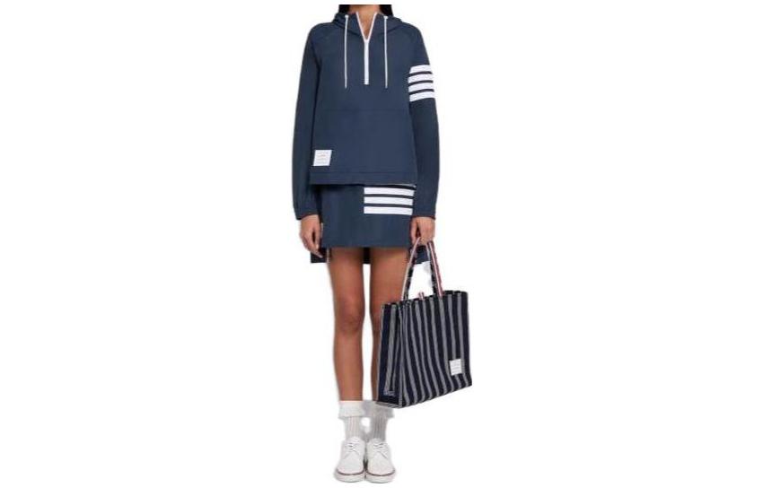 Order (W) Falda Ajustada a Rayas Azul Marino Thom Browne. FJK029A-06230-415