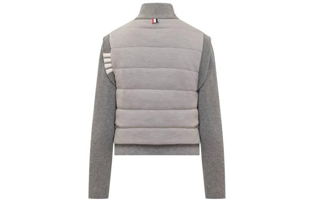 (Women) THOM BROWNE  Slim Straight High-Neck Jacket Grey. FKJ082AY1029055 圖 3