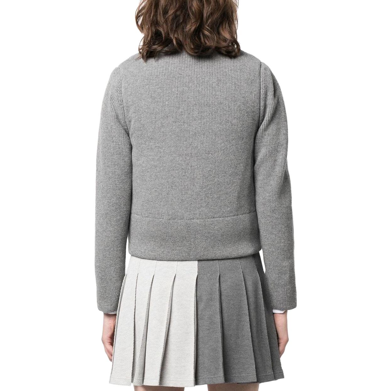 (Women) THOM BROWNE  Slim Straight High-Neck Jacket Grey. FKJ082AY1029055 圖 5