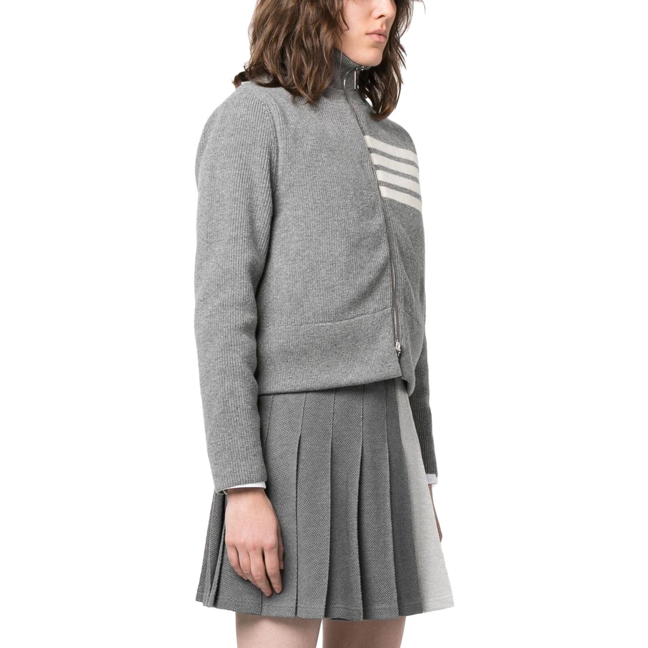 (Women) THOM BROWNE  Slim Straight High-Neck Jacket Grey. FKJ082AY1029055 圖 6