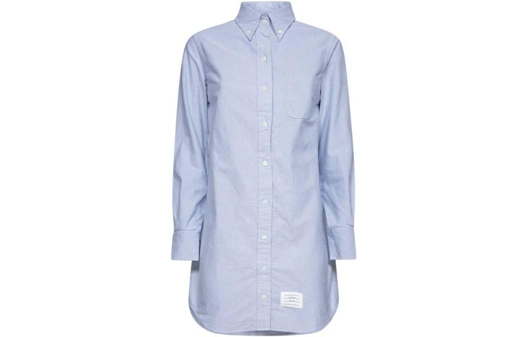 (Women) Thom Browne  Solid Color Collared Long Sleeve Dress FDS002E-06177-480