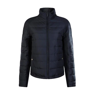(Women) THOM BROWNE Solid Color Stand Collar Zip Down Jacket Blue FBD051X-F0241-415