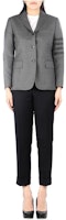 (Women) THOM BROWNE Solid Color Straight-Leg Casual Pants Black FTC392A-00626-415 (Women) THOM BROWNE Solid Color Straight-Leg Casual Pants Black FTC392A-00626-415