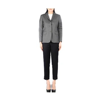 (Women) THOM BROWNE Solid Color Straight-Leg Casual Pants Black FTC392A-00626-415