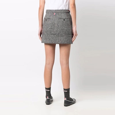 (W) トムブラウン ソリッド ダブルブレスト Aライン カジュアル ミニスカート FGC902B-07052-035 Shop (W) トムブラウン ソリッド ダブルブレスト Aライン カジュアル ミニスカート FGC902B-07052-035