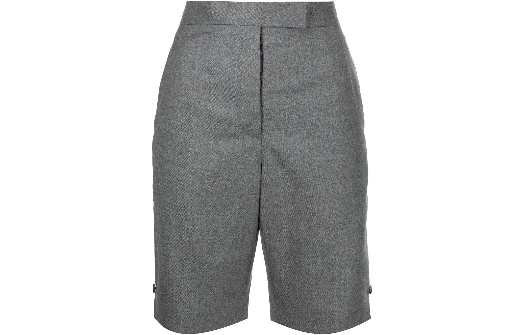 (Women) THOM BROWNE  Solid Straight-Leg Shorts Blue Casual Minimalist Style. FTC404A-00626-415 圖 2