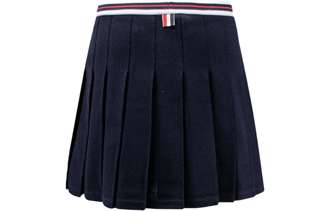 (Women) Thom Browne  Solid Striped Pleated Casual Skirt - Navy Blue. FJK098A-J0082-415 圖 3