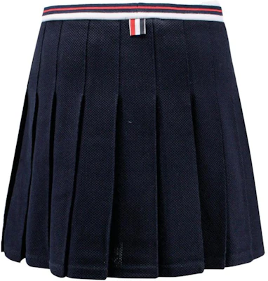 (W) トム ブラウン ソリッド ストライプ プリーツ スカート ネイビー ブルー カジュアル. FJK098A-J0082-415 Lookbook (W) トム ブラウン ソリッド ストライプ プリーツ スカート ネイビー ブルー カジュアル. FJK098A-J0082-415