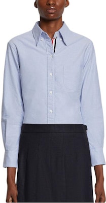 (W) 톰브라운 SS22 싱글브레스트 긴소매 셔츠 블루 FLL005E-06177-480 Order (W) 톰브라운 SS22 싱글브레스트 긴소매 셔츠 블루 FLL005E-06177-480