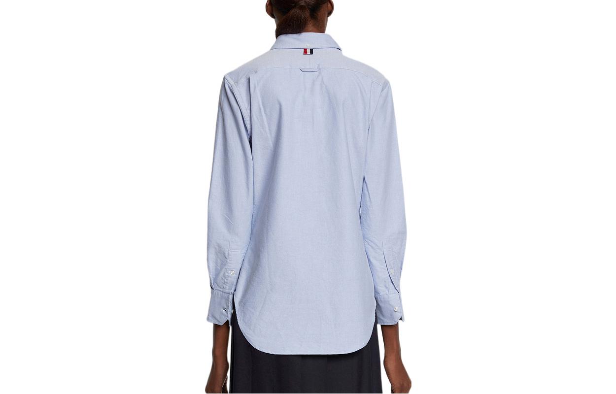 Lookbook (W) 톰브라운 SS22 싱글브레스트 긴소매 셔츠 블루 FLL005E-06177-480