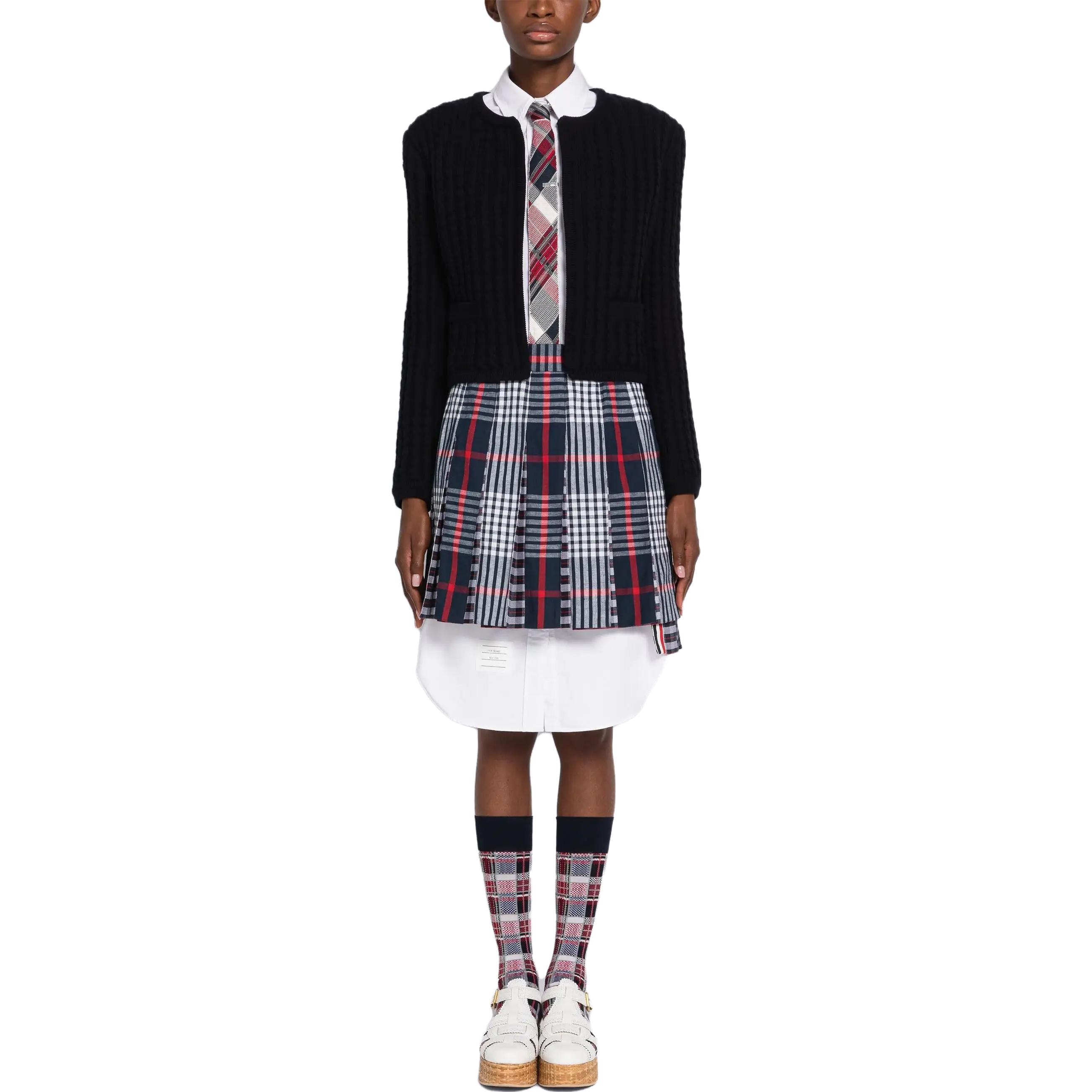 (Women) THOM BROWNE  SS23 Black Cable Knit Cardigan Jacket FKJ076A-Y1002-415 圖 4