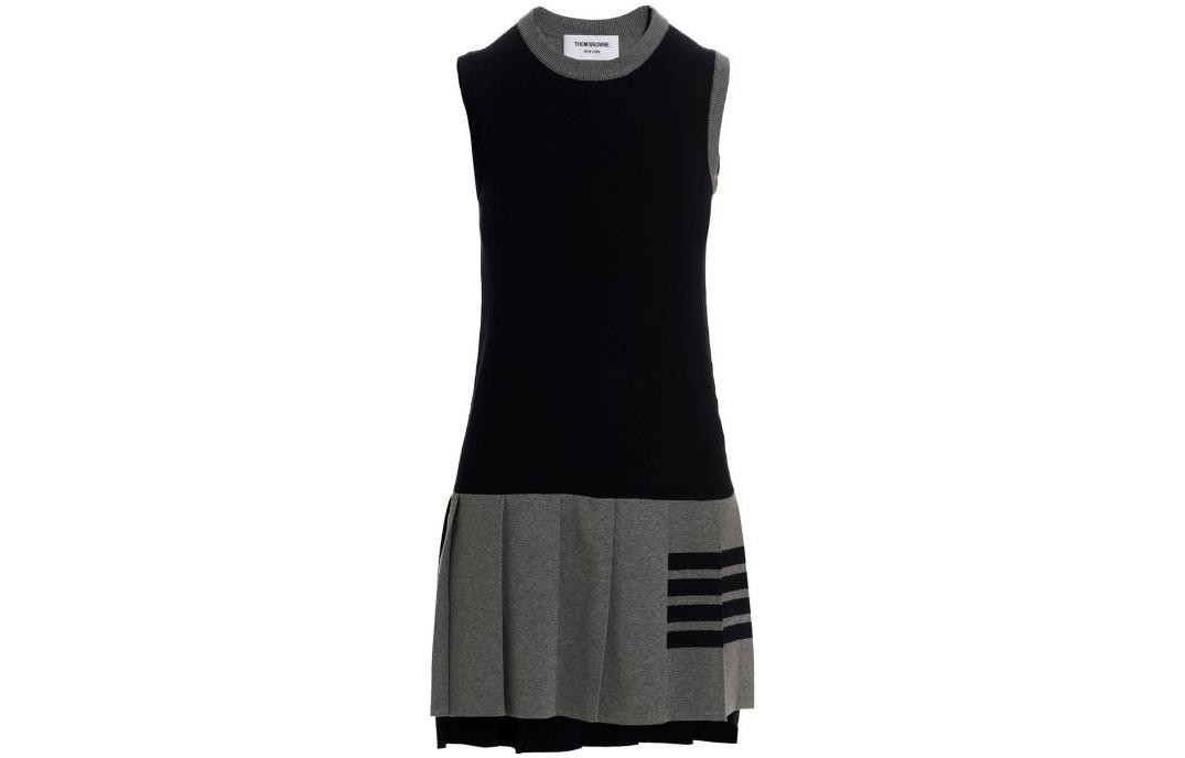 (Women) Thom Browne  Striped Detail Sleeveless Crewneck Dress FKD135F-Y3007-055
