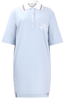 (W) トム ブラウン ストライプ柄 ボタンダウン半袖ドレス ライトブルー FDSE68E-E0908-480 Buy (W) トム ブラウン ストライプ柄 ボタンダウン半袖ドレス ライトブルー FDSE68E-E0908-480