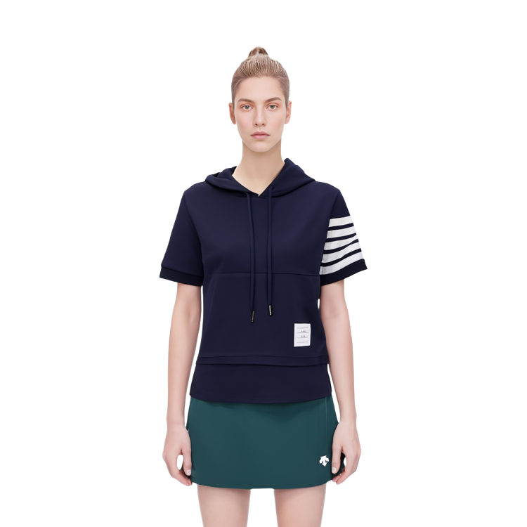 Shop (W) トムブラウン ストライプスウェットシャツ ブルー FJT273A07545415