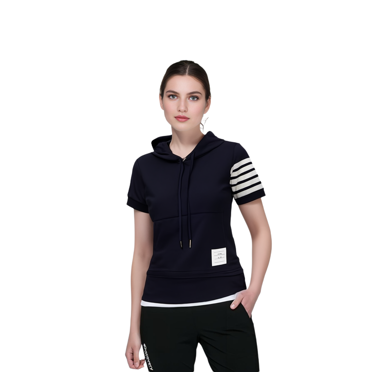 Sizing (W) トムブラウン ストライプスウェットシャツ ブルー FJT273A07545415