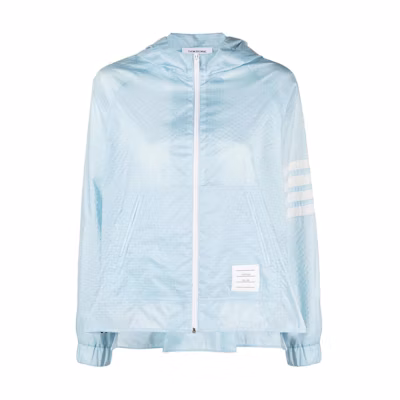 (Women) Thom Browne Striped Zip-Up Hoodie Jacket Sky Blue FJT316A-F0517-460