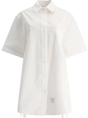 (W) THOM BROWNE 白色扣領襯衫 SS23 系列 FDSD91A-F0184-100 Order (W) THOM BROWNE 白色扣領襯衫 SS23 系列 FDSD91A-F0184-100