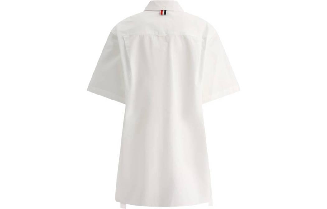 (Women) THOM BROWNE  White Button-Down Collar Shirt SS23 Collection. FDSD91A-F0184-100 圖 3