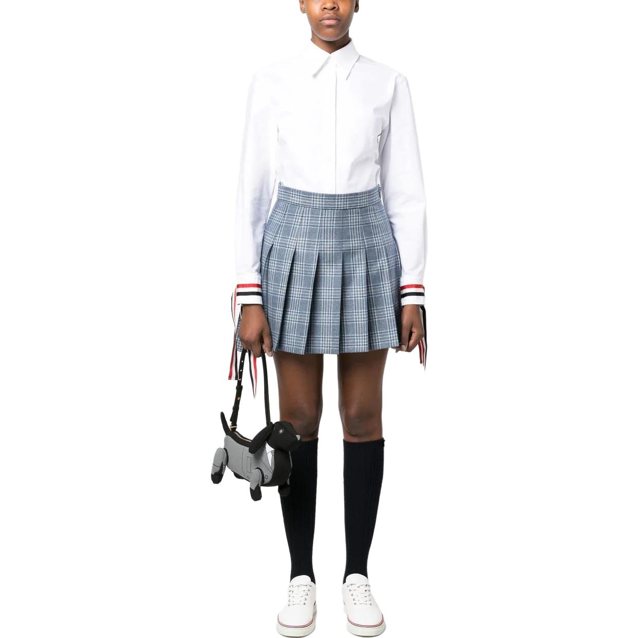 Lookbook (W) 汤姆布朗 白色条纹印花尖领纽扣衬衫 FLL156A-F0313-100