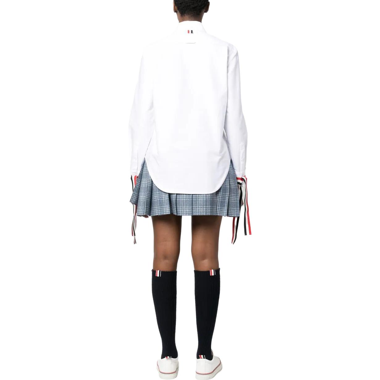 Shop (W) 汤姆布朗 白色条纹印花尖领纽扣衬衫 FLL156A-F0313-100