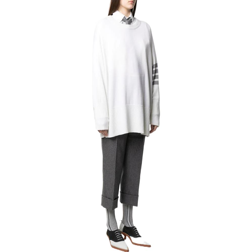 Purchase (W) 汤姆布朗 白色 FW22 条纹印花羊毛套头毛衣 FKA342A-Y1002-100