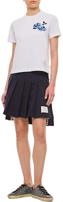 (Women) Thom Browne White Graphic Detail Short Sleeve Crewneck T-Shirt. FJS188A-J0058-100 Shop (Women) Thom Browne White Graphic Detail Short Sleeve Crewneck T-Shirt. FJS188A-J0058-100