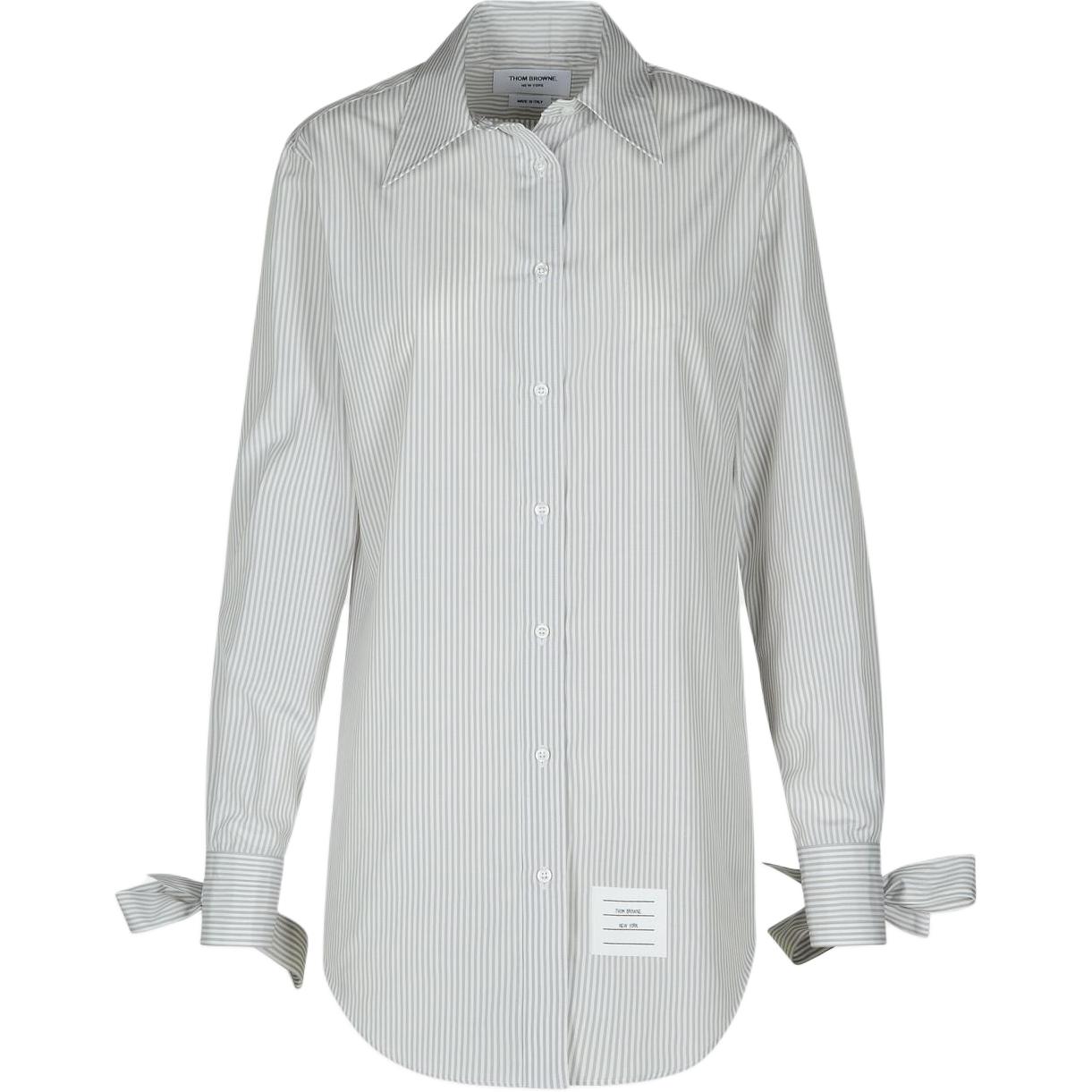 (Women) Thom Browne  White Long Sleeve Solid Color Button-Down Shirt. FDSE90A-F0743-035 圖 2