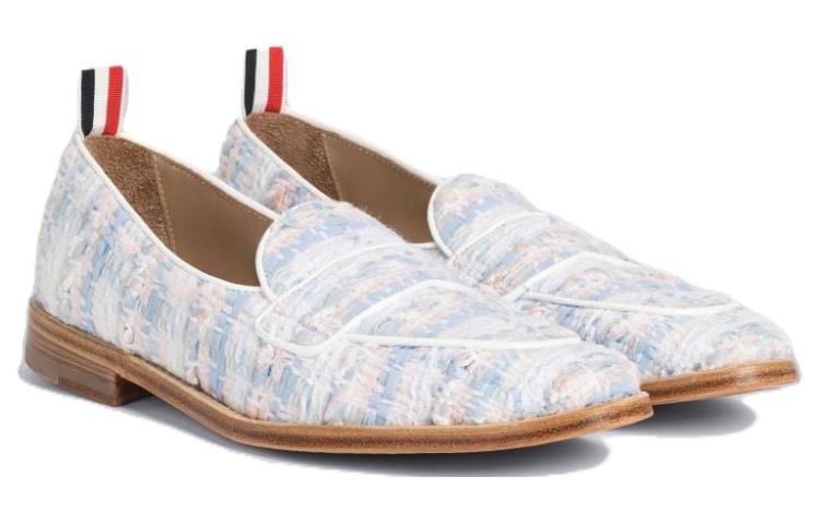 (W) Thom Browne 'White Plaid Chiffon Tweed' Casual Shoes 圖 2