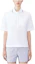 Buy (W) トムブラウン ホワイト ポロシャツ ストライプ襟 デザイン入り. FTU419A-00572-100
