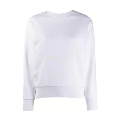(Women) THOM BROWNE White Ribbed Long Sleeve Knit Cardigan FW22. FJT070A-03377-100