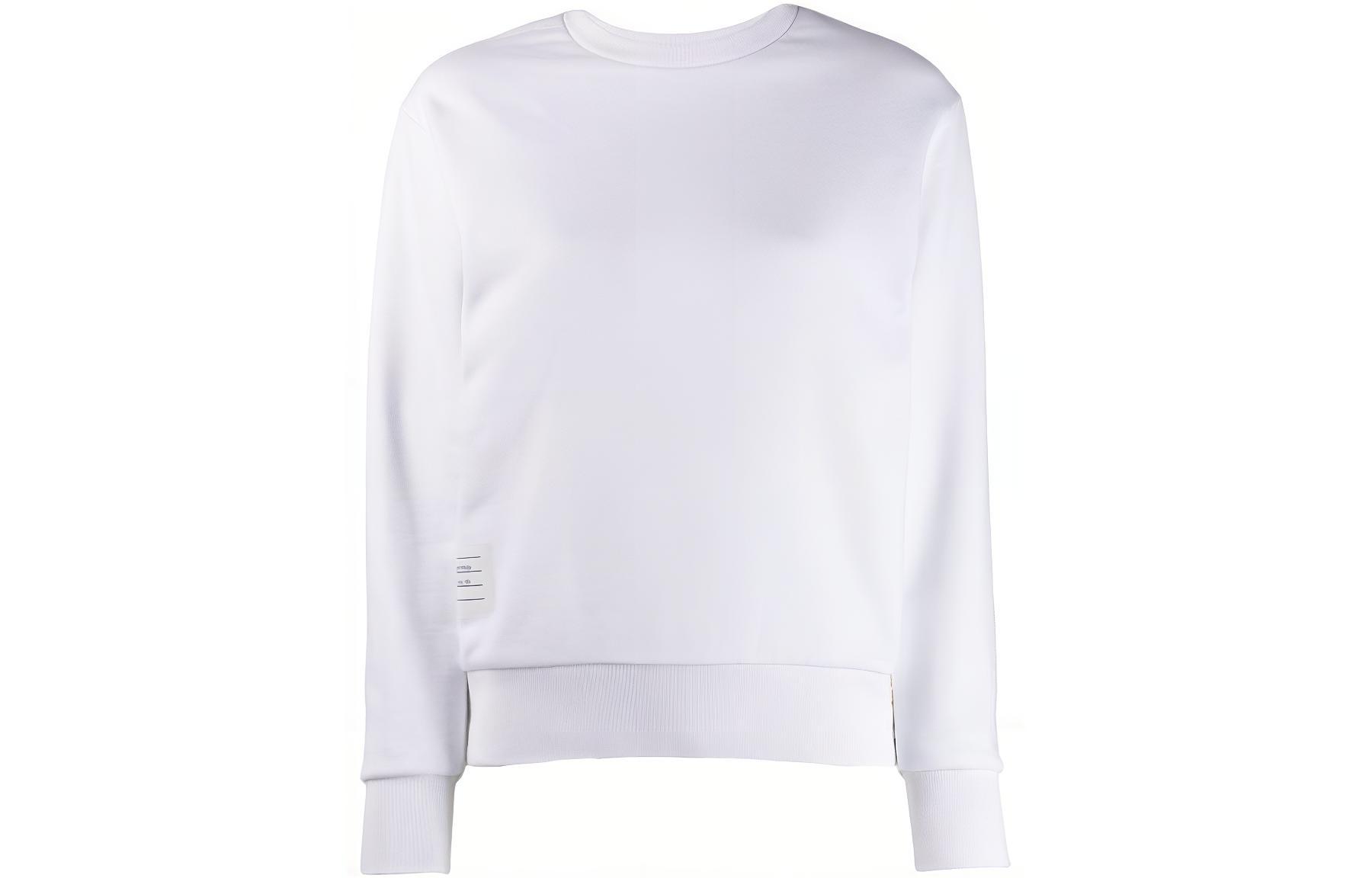 Order (Women) THOM BROWNE  White Ribbed Long Sleeve Knit Cardigan FW22. FJT070A-03377-100