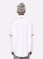 Purchase (W) THOM BROWNE 白色RWB條紋緞面尖領長袖襯衫 FLL079E-06177-100