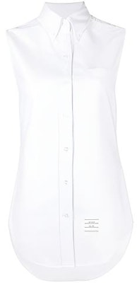 (W) トムブラウン ホワイト 無地 シングルブレスト シャツ FLL012E-06177-100 Buy (W) トムブラウン ホワイト 無地 シングルブレスト シャツ FLL012E-06177-100