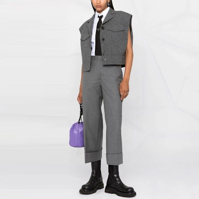 (W) トムブラウン ホワイト 無地 シングルブレスト シャツ FLL012E-06177-100 Purchase (W) トムブラウン ホワイト 無地 シングルブレスト シャツ FLL012E-06177-100