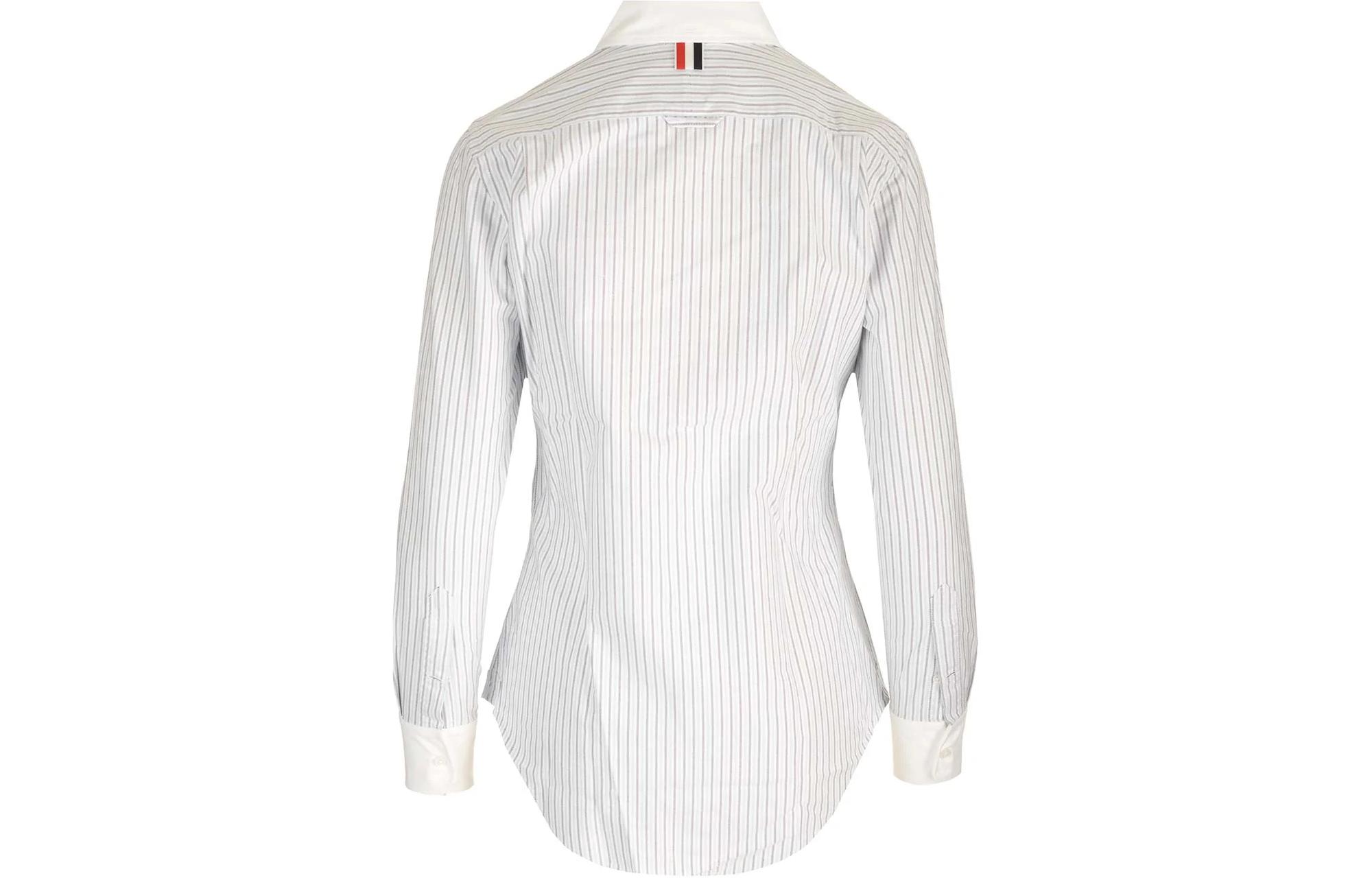 (Women) THOM BROWNE  White Stripe Long Sleeve Shirt FLL005C-F0510-460 圖 3