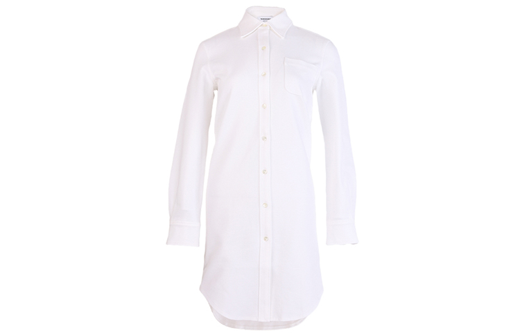 (Women) THOM BROWNE A-Line Long Sleeve Shirt Dress FJD069A-06768-100