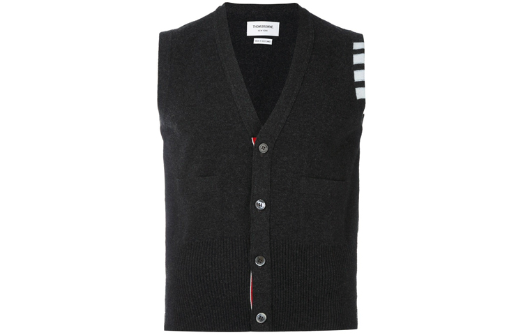 (Women) Thom Browne Black High-Quality Fall Vest - Comfortable Fashion. MKV001A-00011-022