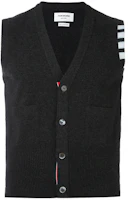 (Women) Thom Browne Black High-Quality Fall Vest - Comfortable Fashion. MKV001A-00011-022 (Women) Thom Browne Black High-Quality Fall Vest - Comfortable Fashion. MKV001A-00011-022