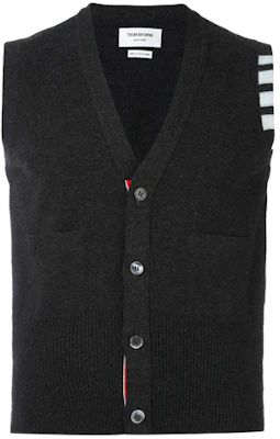 (Women) Thom Browne Black High-Quality Fall Vest - Comfortable Fashion. MKV001A-00011-022 Buy (Women) Thom Browne Black High-Quality Fall Vest - Comfortable Fashion. MKV001A-00011-022