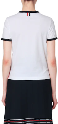 (W) THOM BROWNE 黑邊白色圓領T恤 SS21 FJS075A-00042-100 Shop (W) THOM BROWNE 黑邊白色圓領T恤 SS21 FJS075A-00042-100