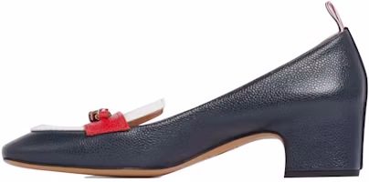 (Women) Thom Browne Block Heel 'Navy Triple-Stripe' FFH197B00198960 (Women) Thom Browne Block Heel 'Navy Triple-Stripe' FFH197B00198960