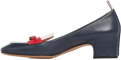 (Women) Thom Browne Block Heel 'Navy Triple-Stripe' FFH197B00198960 (Women) Thom Browne Block Heel 'Navy Triple-Stripe' FFH197B00198960