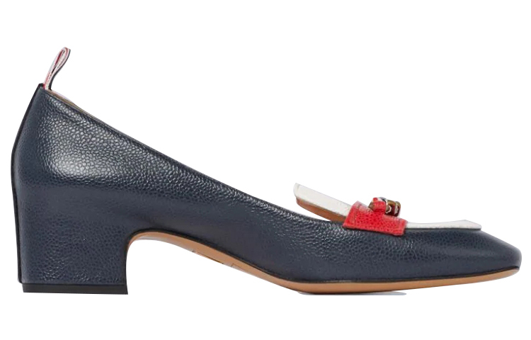 Order (Women) Thom Browne Block Heel 'Navy Triple-Stripe' FFH197B00198960