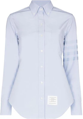 (W) THOM BROWNE Kemeja Lengan Panjang Biru dengan Logo dan Empat Garis Bar FLL005A-06496-480 Buy (W) THOM BROWNE Kemeja Lengan Panjang Biru dengan Logo dan Empat Garis Bar FLL005A-06496-480