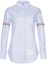 Order (Women) THOM BROWNE Blue Striped Long Sleeve Shirt FLL019E-00098-480