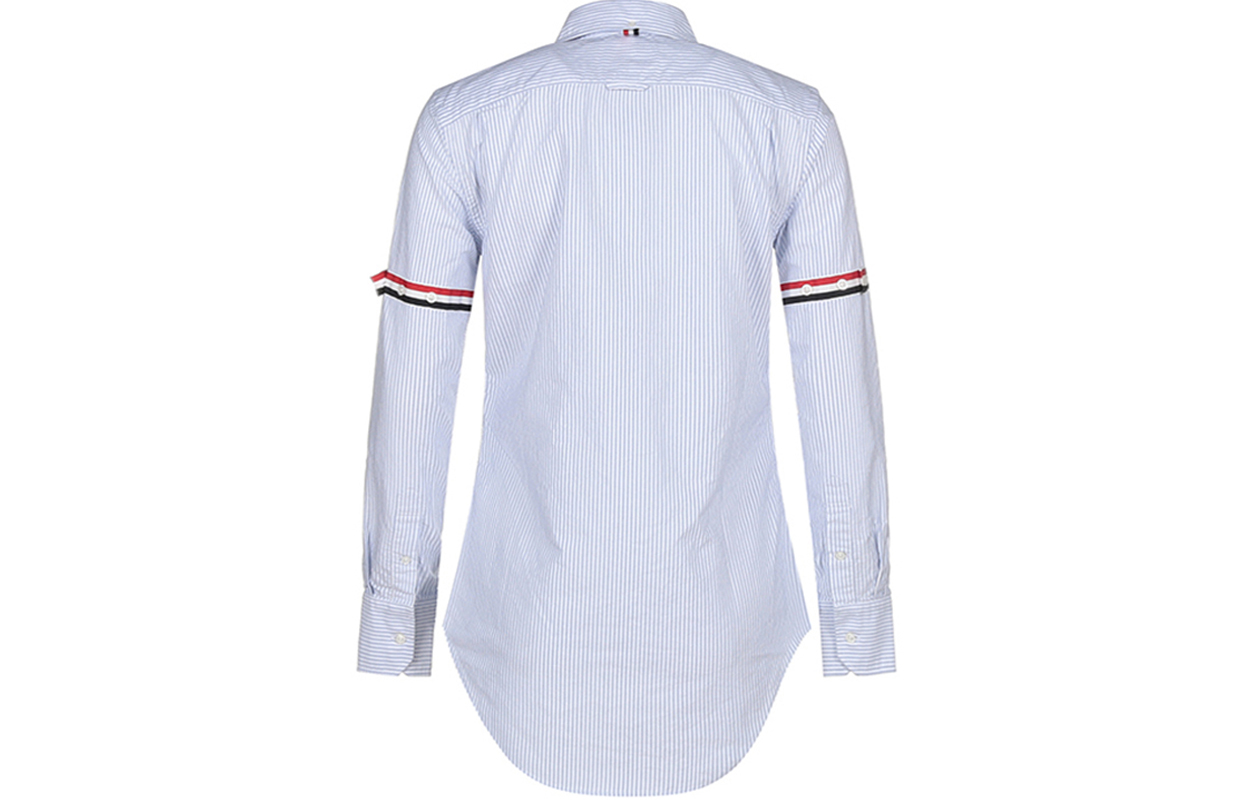 (Women) THOM BROWNE Blue Striped Long Sleeve Shirt FLL019E-00098-480 圖 3